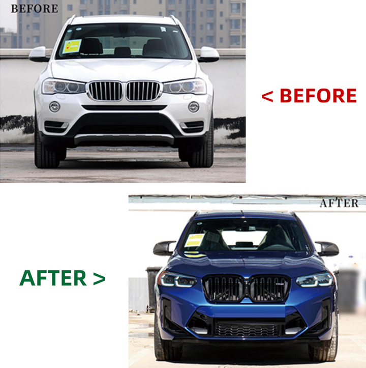 Car Craft Compatible With Bmw X3 F25 2010-2017 To X3 G01 Lci 2023+ X3m F97 Upgrade Facelift Conversion Hood Fender Bodykit Bumper Headlight Taillight