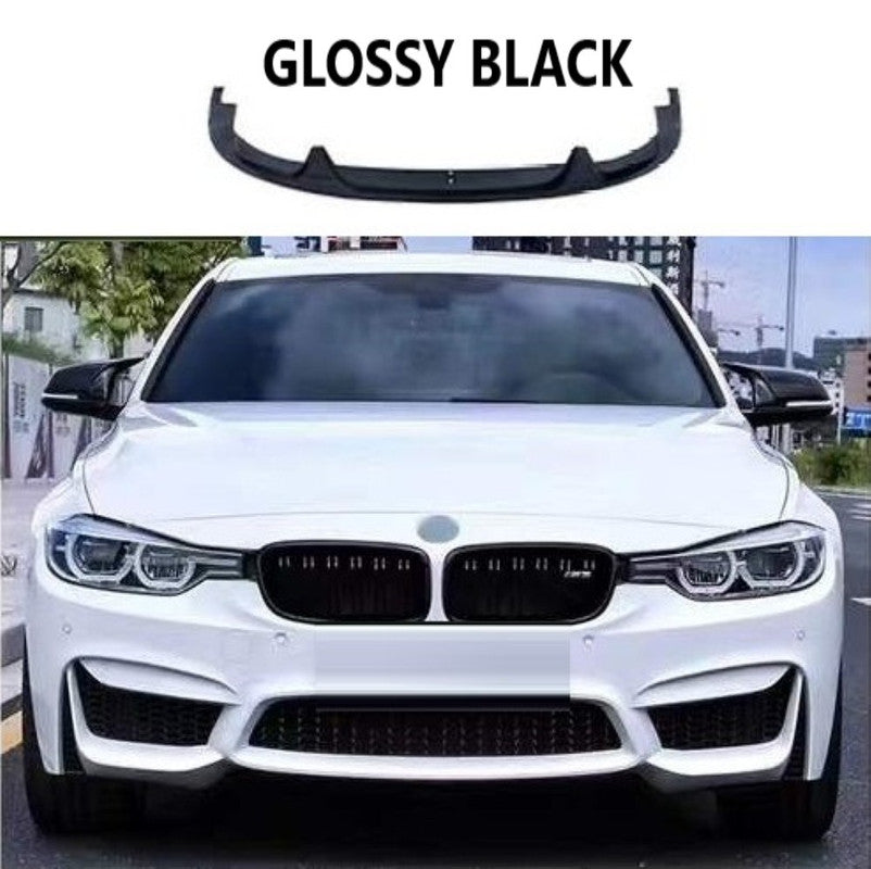 Car Craft Compatible With Bmw 3 Series F30 F80 2012-2018 Upgraded M Sport M3 M4 Bumper Front Bumper Lip Splitter Skirts Glosy Black CC-7797 - CAR CRAFT INDIA