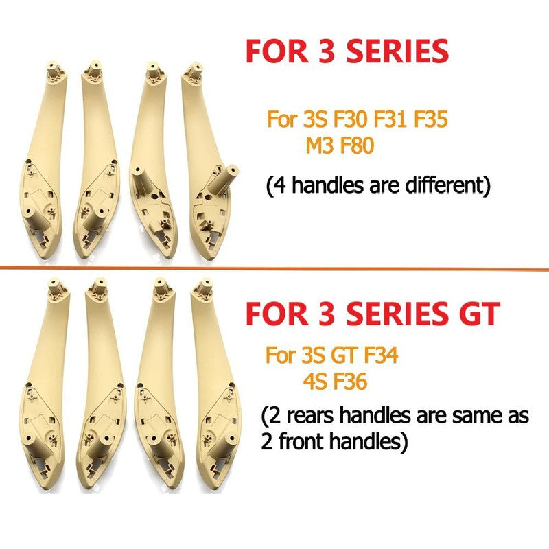 Car Craft Compatible With Bmw 3 Series F30 F80 2012-2018 Car Interior Door Armrest Inside Pull Handle Single Inner Handle Set 7279315lf 7279316rf 7281469lb 7281470rb Beige CC-7907 - CAR CRAFT INDIA