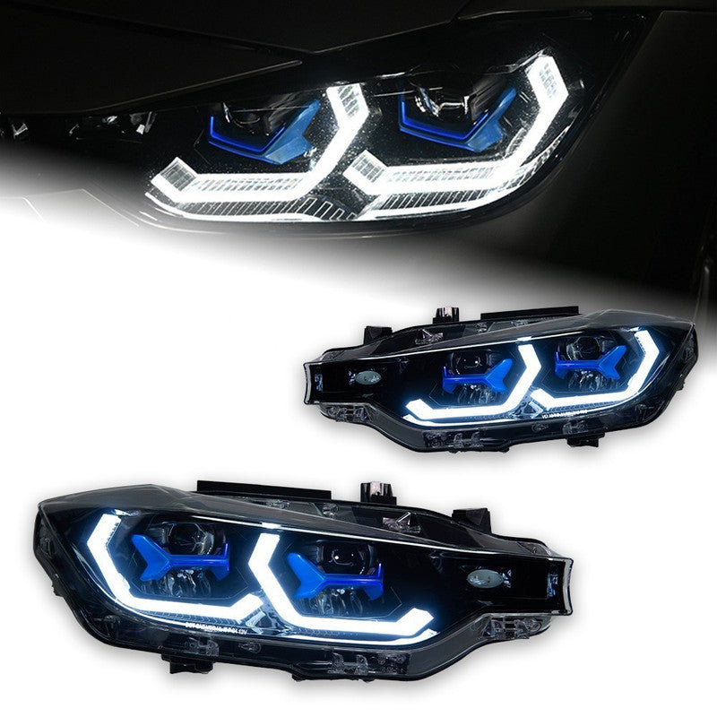 Car Craft Compatible With Bmw 3 Series F30 2012-2015 Car Front Upgraded Head Light Lamp Xenon Headlight Retrofit Upgrade Matrix Modified Led Drl Hid For Xenon Car