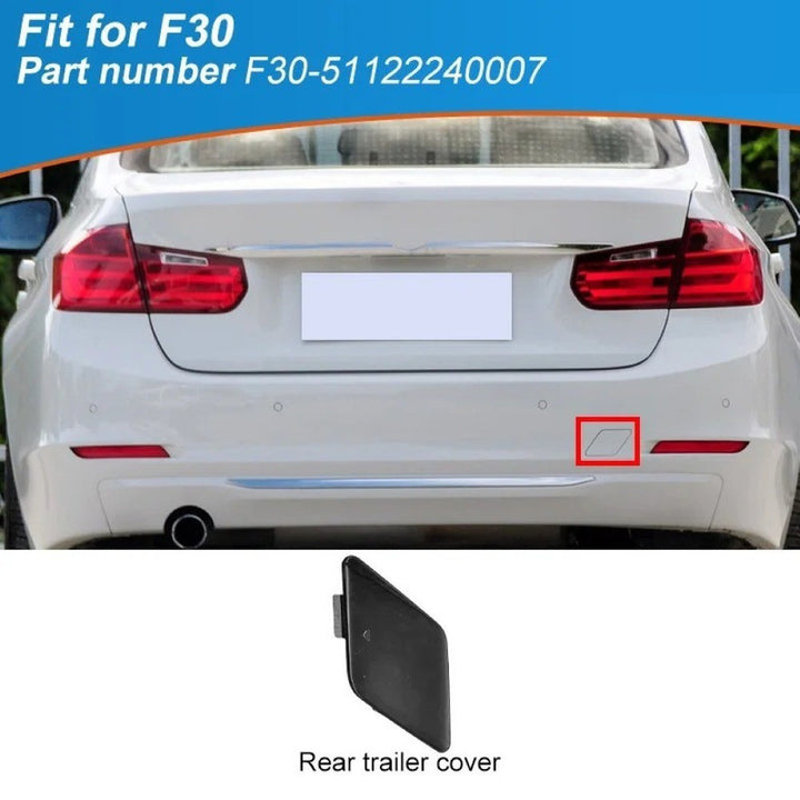 Car Craft Compatible With Bmw 3 Series F30 2012-2015 Rear Bumper Tow Hook Towing Tochan Trailer Cover 51127312748 Unpainted - CAR CRAFT INDIA