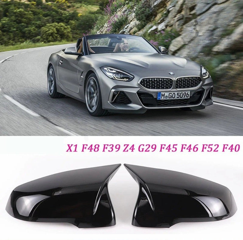 Car Craft Compatible With Bmw X1 F48 16-23 X2 F39 18-23 1 Series F40 17-23 2 Series F44 19-23 Z4 G29 19-23 M3 M4 M5 M6 M7 Side Rear View Case Door Wing Cap Shell Housing Mirror Covers Glossy Black