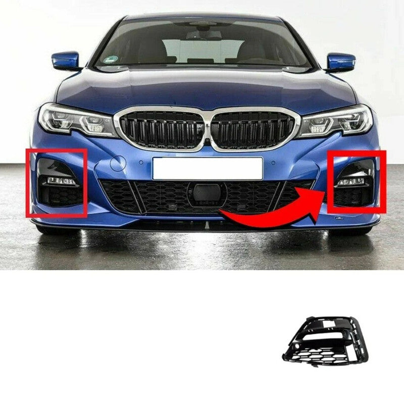 Car Craft Compatible With Bmw 3 Series G20 2019-2022 Front Bumper Lower Fog Lamp Light Grill Cover Left 51118075647 Gc