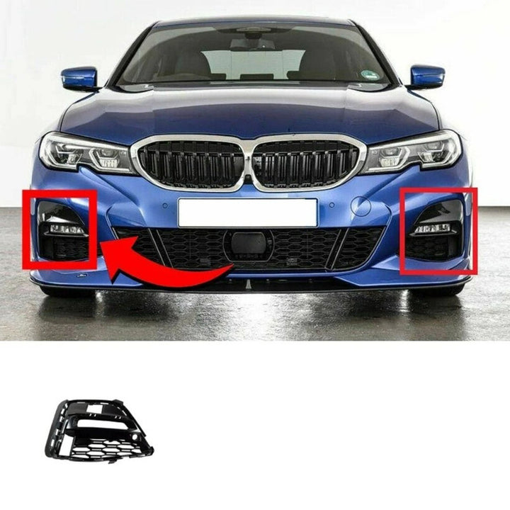 Car Craft Compatible With Bmw 3 Series G20 2019-2022 Front Bumper Lower Fog Lamp Light Grill Cover Right 51118075648 Gc