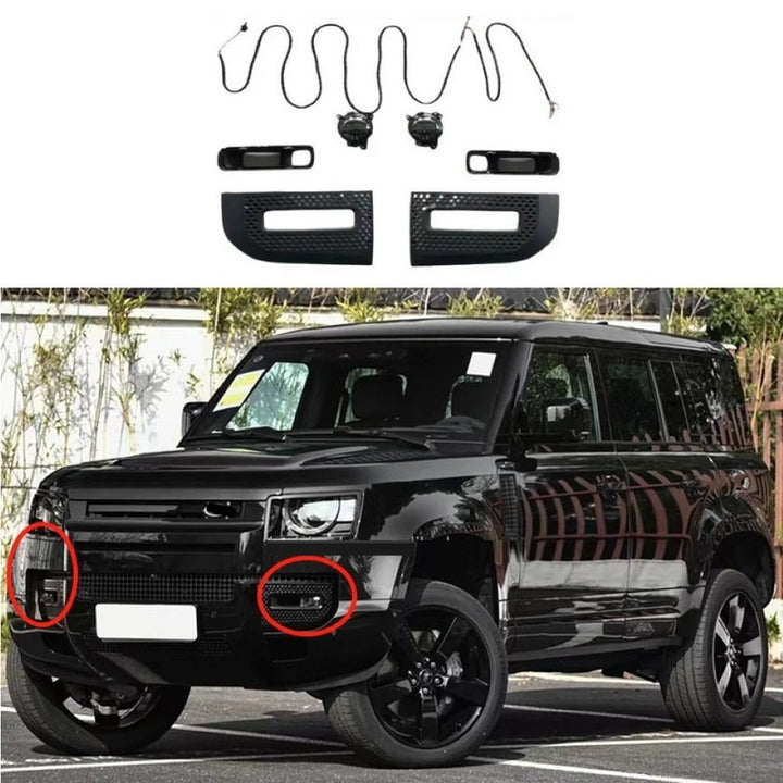 Car Craft Compatible With Range Land Rover Defender 90/110 L663 Lr129997 2020+ Front Bumper Fog Lamp Light Kit - CAR CRAFT INDIA