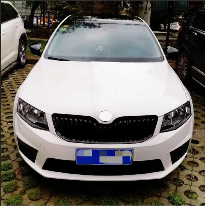Car Craft Compatible With Skoda Octavia Iii 2013-2016 Upgrade Facelift Convert To Rs Vrs Style Front Bumper Bodykit Fog Lamp Light Grill Mesh