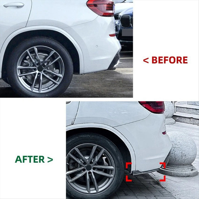 Car Craft Compatible With Bmw X3 G01 M Sport 2018-2021 Car Rear Bumper Lip Diffuser Splitter Skirts Winglet Apron Spoile Zst-624 Glossy Black