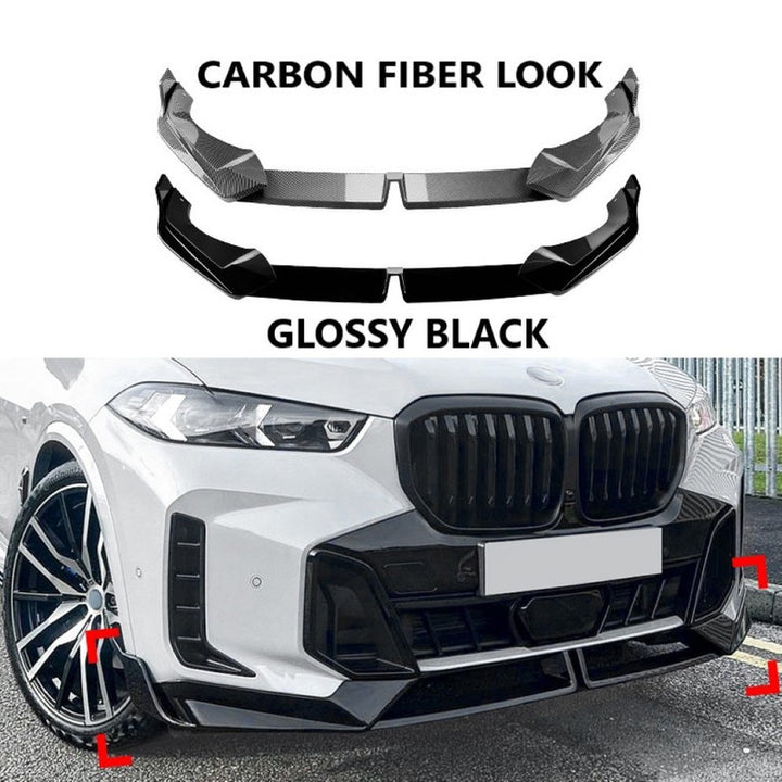 Car Craft Compatible With Bmw X5 G05 Lci 2023+ M Sports Front Bumper Lip Splitter Skirts Carbon Fiber Look Zst-635 Cf