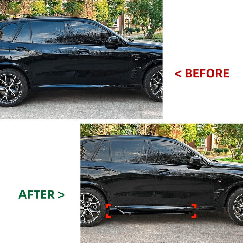 Car Craft Compatible With Bmw X5 G05 2018-2022 Aero Knight M Performance M Sports Side Skirts Splitter Running Board Zst-1046 Glossy Black