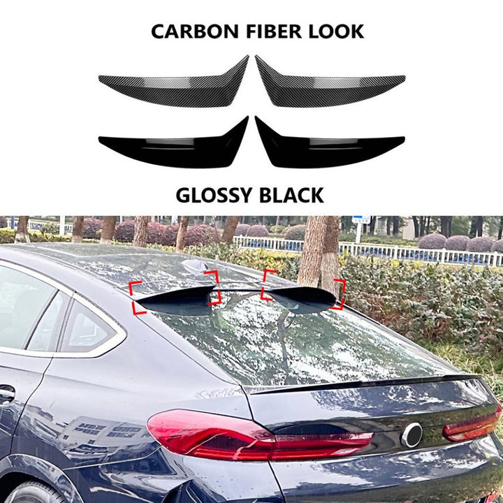 Car Craft Compatible With Bmw X6 G06 2019-2024 Rear Roof Trunk Wing Lip Spoiler Carbon Fiber Look Zst-668 Cf