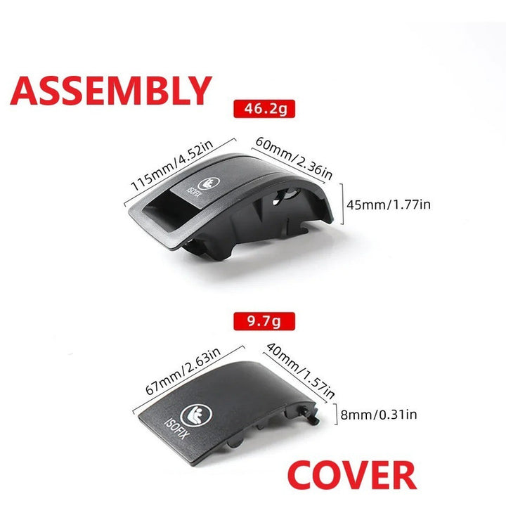 Car Craft Compatible With Bmw 3 Series G20 G28 2019-2025 Rear Bracket Child Seat Clip Rear Seat Buckle Isofix Cover Assembly 52209108437 Black CC-8939