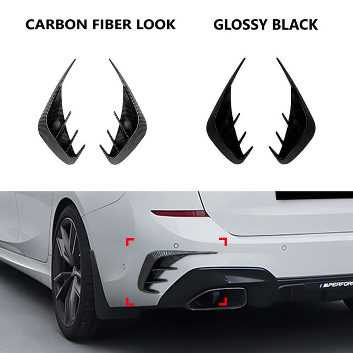 Car Craft Compatible With Bmw 3 Series G20 G28 Touring M Sports Rear Bumper Lip Splitter Skirts Canard Carbon Fiber Look Zst-914 Cf Usa