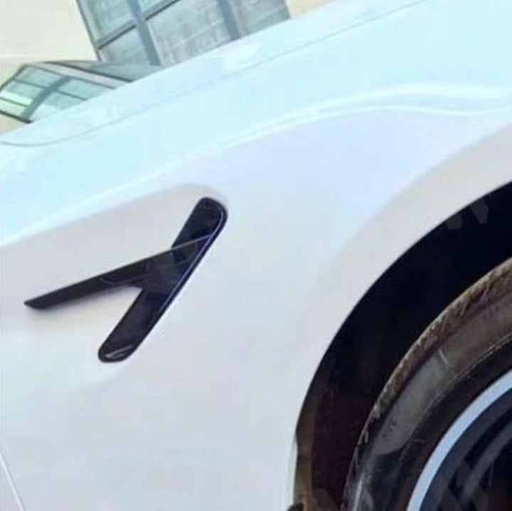 Car Craft Compatible With Bmw 5 Series G30 F90 M5 2017-2023 Side Fender Air Vent Trim Covers Glossy Black