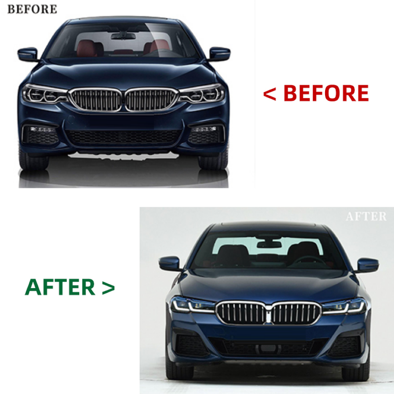 Car Craft Compatible With Bmw 5 Series G30 2017-2020 To G30 F90 Lci 2021+ Mt M Tech M Sports Upgrade Facelift Conversion Bodykit Bumper Trunk Headlight Taillight