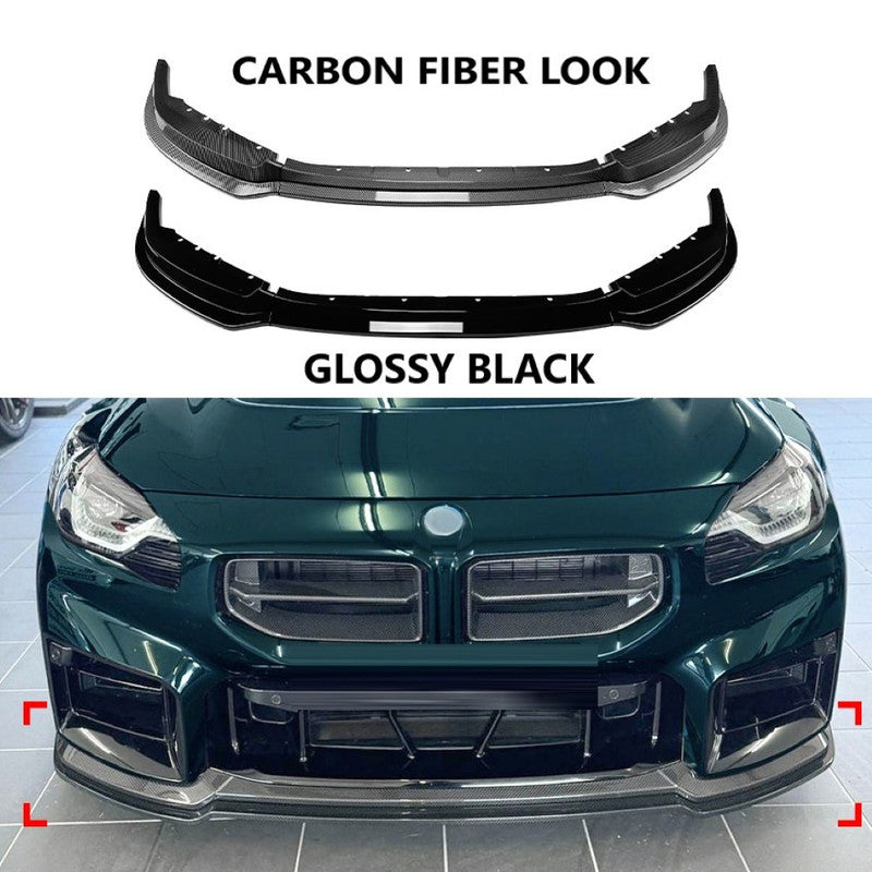 Car Craft Compatible With Bmw 2 Series M2 G87 G42 2020+ M Sports Front Bumper Lip Splitter Skirts Carbon Fiber Look Zst-642 Cf