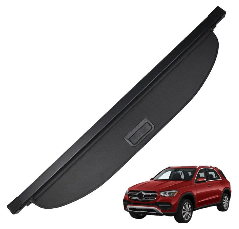 Car Craft Compatible With Mercedes Gle W167 2019-2024 Rear Trunk Boot Retractable Tonneau Parcel Curtain Rollling Tray Cargo Cover Black