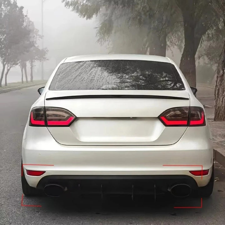 Car Craft Compatible With Vw Volkswagen Jetta Mk6 2012-2014 Upgrade Facelift Convert To Gli Line Rear Lip Diffuser Skirts Splitter
