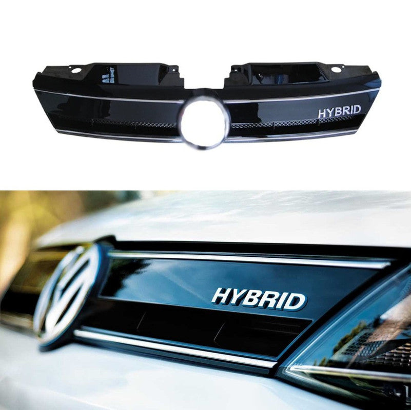 Car Craft Compatible With Vw Volkswagen Jetta Mk6 2012-2014 Upgrade Facelift Convert To R Line Style Front Bumper Show Grill Black
