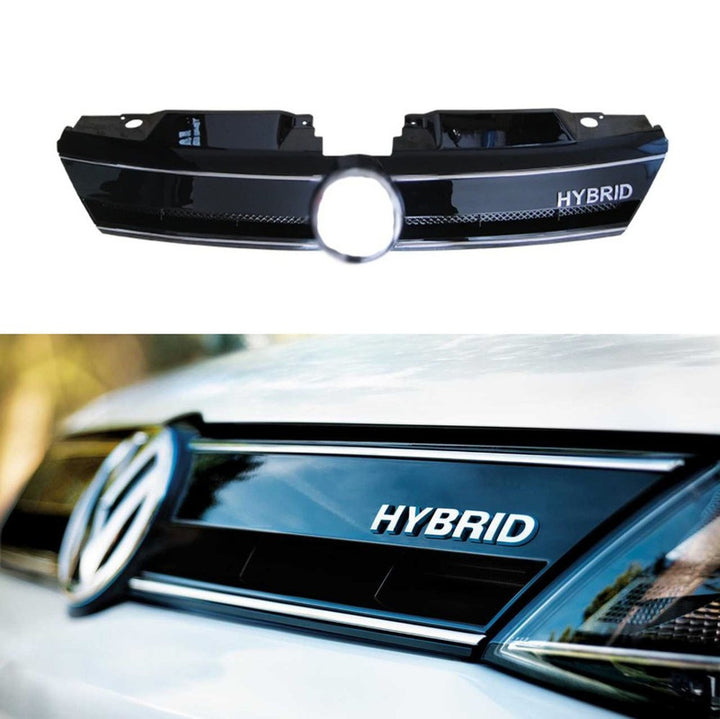 Car Craft Compatible With Vw Volkswagen Jetta Mk6 2012-2014 Upgrade Facelift Convert To R Line Style Front Bumper Show Grill Black