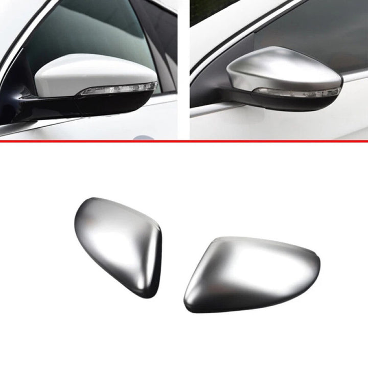 Car Craft Compatible With Vw Volkswagen Jetta Mk6 2015-2017 Upgrade Rear Side View Gli Style Mirror Cover Frame Trim Chrome Silver
