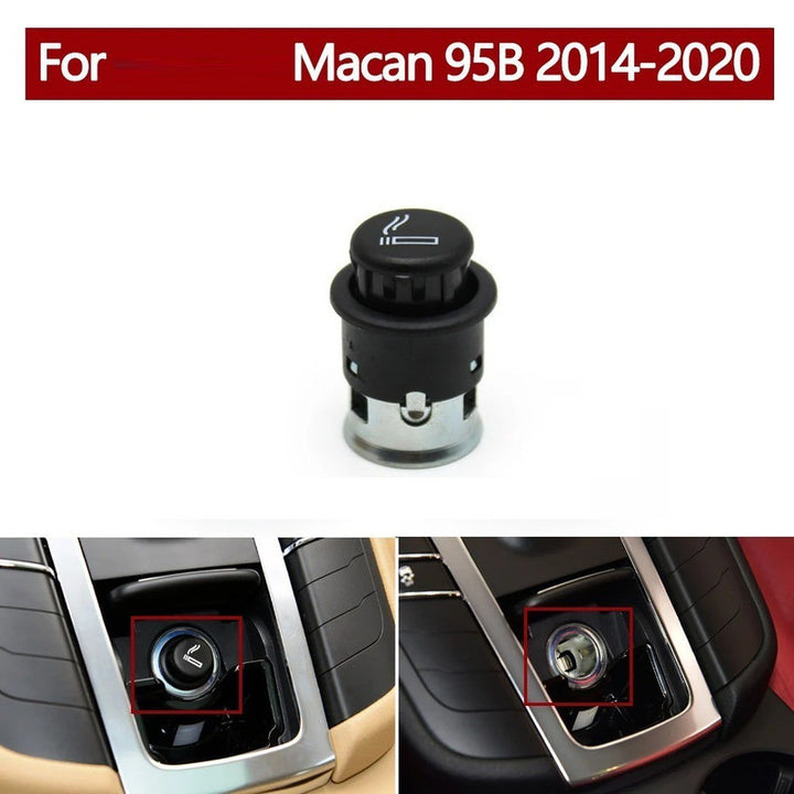 Car Craft Compatible With Porsche Macan 95b 2014-2020 Car Center Console Cigarette Cigar Lighter Socket Plug 95b857273-c