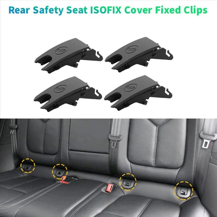 Car Craft Compatible With Porsche Macan 2014-2026 Rear Bracket Child Seat Clip Rear Seat Buckle Isofix Cover 95b8871871e0 Black CC-8938