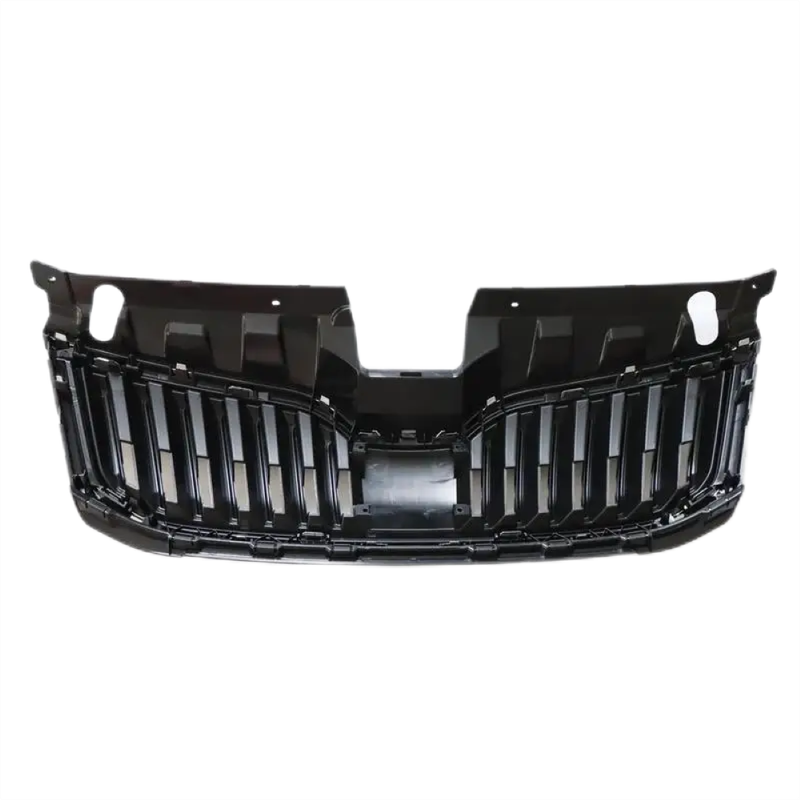 Car Craft Compatible With Skoda Octavia Iii 2017-2019 Rs Vrs Style Front Bumper Show Grill Silver