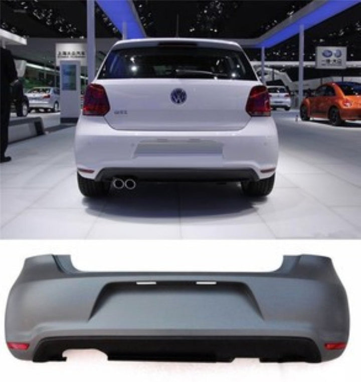 Car Craft Compatible With Vw Volkswagen Polo 2014-2024 Upgrade Facelift Convert To Gti Line Style Rear Bumper Bodykit
