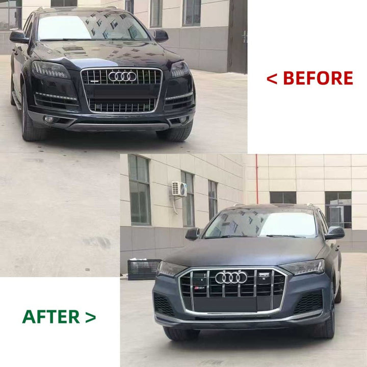 Car Craft Compatible With Audi Q7 2006-2015 To Sq7 2023 S Line Upgrade Facelift Conversion Bodykit Bumper Hood Headlight Taillight