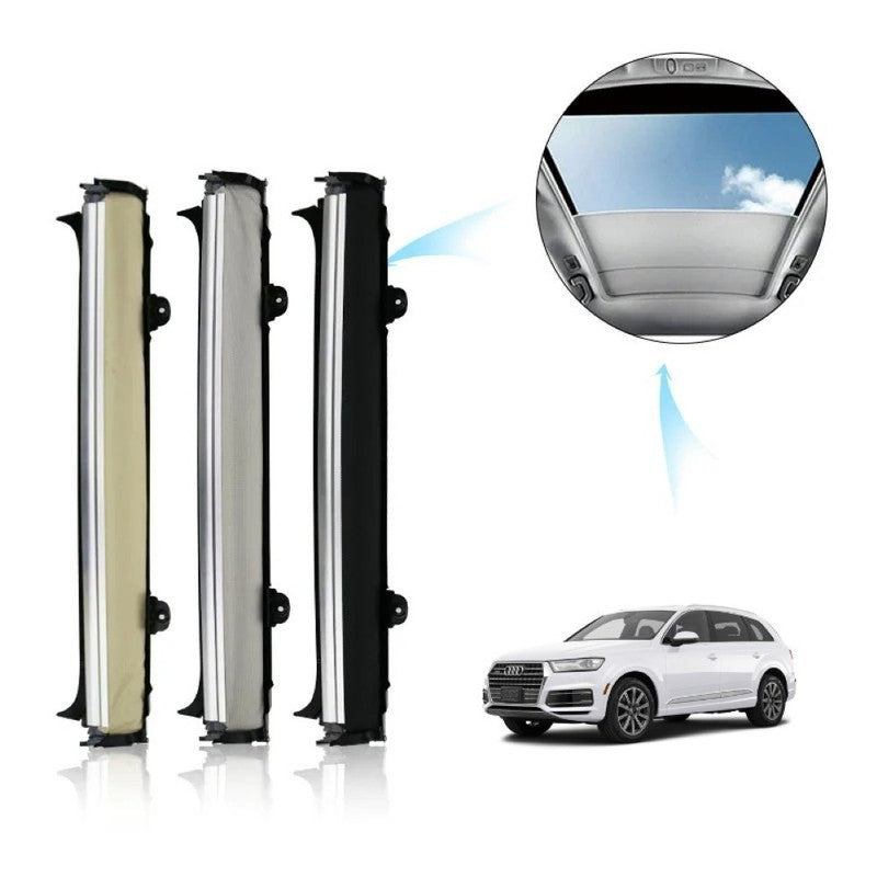 Car Craft Compatible With Audi Q7 2016-2025 Car Panoramic Sunroof Curtain Roof Roller Blinds Shade Cloth Curtain Assembly 4m0877307a5l9 Jlhe105z Black
