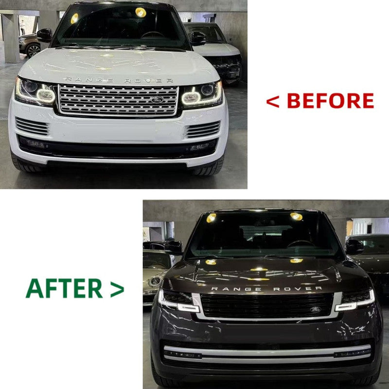Car Craft Compatible With Range Land Rover Vogue 2014-2017 Upgrade Facelift Convert To 2024 Svr Bodykit Bumper Headlight Taillight Hood Pop Up Handle Fender - CAR CRAFT INDIA