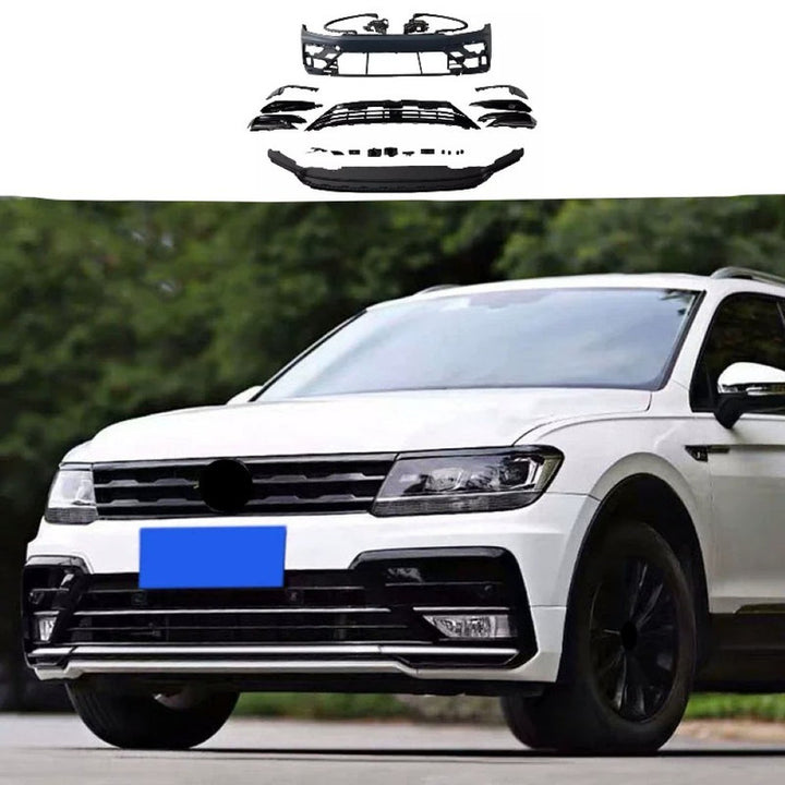 Car Craft Compatible With Vw Volkswagen Tiguan 2016-2019 Upgrade Facelift Convert To R Line Style Front Bumper Bodykit
