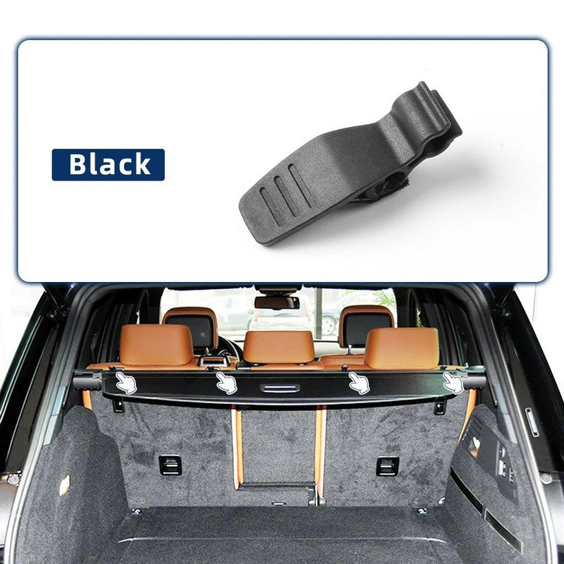 Car Craft Compatible With Vw Volkswagen Touareg 2011-2018 Car Trunk Shade Luggage Curtain Tray Cover Blind Repair Hook Vehicle Fixing Clip Modern Replaceable 7p689877345w Black CC-8970