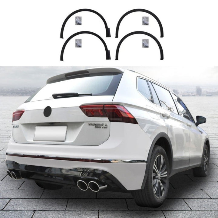 Car Craft Compatible With Vw Volkswagen Tiguan 2021-2023 Upgrade Facelift Convert To R Line Style Front Wheel Arch Eyebrow