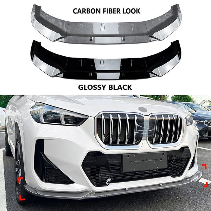 Car Craft Compatible With Bmw X1 U11 2023+ Front Bumper Lip Splitter Skirst Carbon Fiber Look Zst-522 Cf