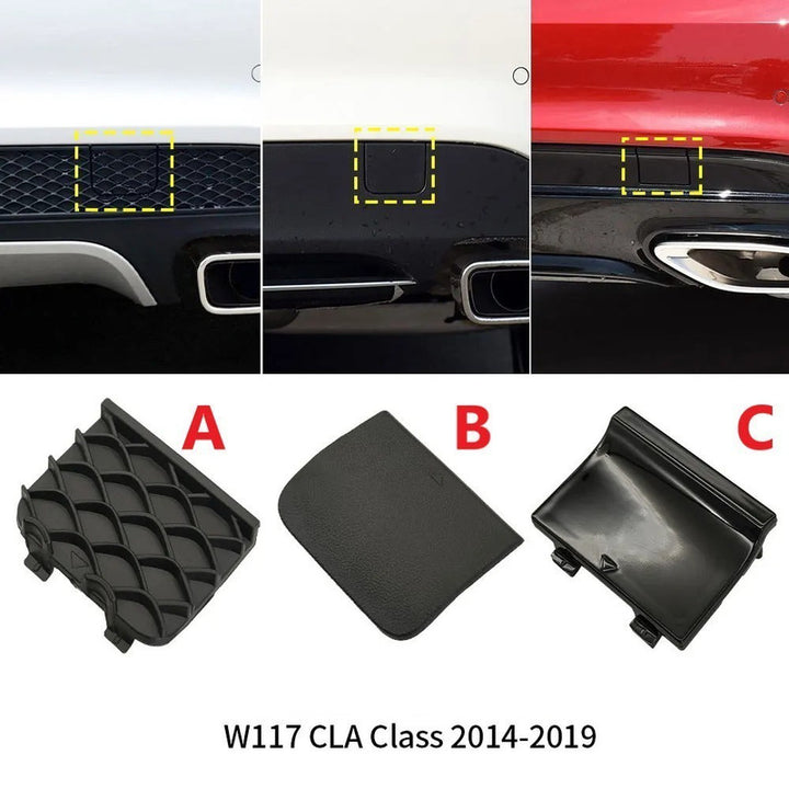 Car Craft Compatible With Mercedes Benz Cla W117 X117 2014-2019 Rear Bumper Tow Hook Towing Tochan Trailer Cover 1178859800 Unpainted C - CAR CRAFT INDIA