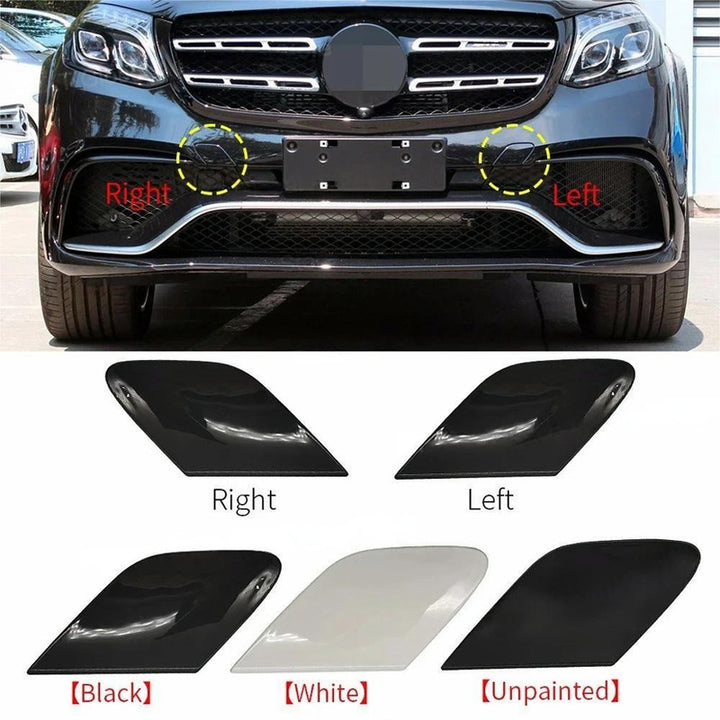 Car Craft Compatible With Mercedes Benz Gle Gls W166 W292 2016-2019 Amg Front Bumper Tow Hook Towing Tochan Trailer Cover 2928852922 2928854922 Unpainted Left - CAR CRAFT INDIA