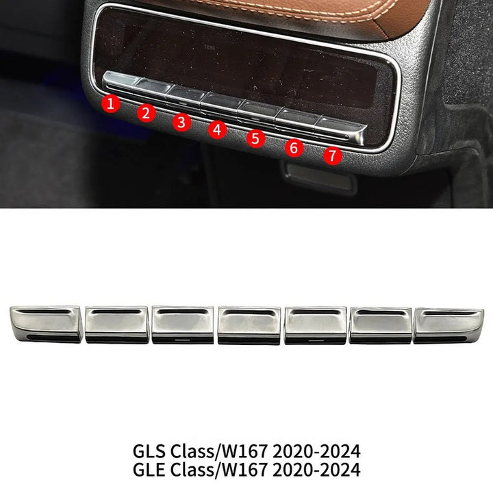 Car Craft Compatible With Mercedes Benz Gls Gle W167 X167 2020-2025 Car Rear Air Ac Conditioner Button Outlet Adjustment Switch Button Cover 1676805408-1 Ac Button 1 - CAR CRAFT INDIA