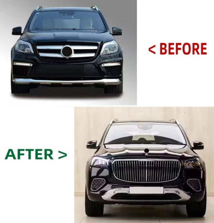 Car Craft Compatible With Mercedes Gl Gls W166 X166 2012-2016 Upgrade Facelift Convert To Gls W167 X167 2024 Maybach Kit Bumper Grill Headlight Taillight Trunnk Fender Bodykit