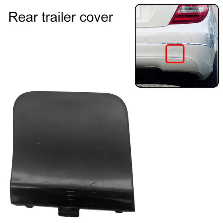 Car Craft Compatible With Mercedes Benz C Class W204 2007-2011 Rear Bumper Tow Hook Towing Tochan Trailer Cover 2048855623 Unpainted - CAR CRAFT INDIA