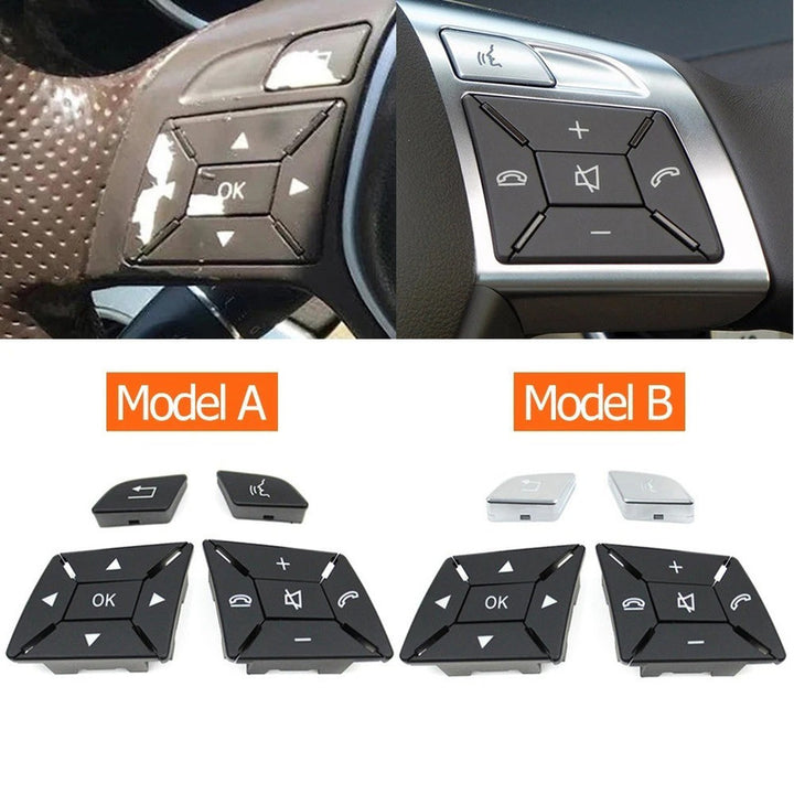 Car Craft Compatible With Mercedes A B C E Class Gla W204 W246 W207 W212 W176 W156 Cla W117 Cls W218 Slk Slc W172 Steering Wheel Control Switch Knob Button Cover 17254002628495 Moka Left B CC-7850 - CAR CRAFT INDIA