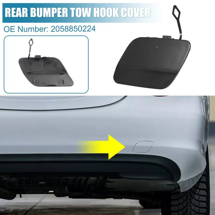 Car Craft Compatible With Mercedes Benz C Class W205 2015-2019 Rear Bumper Tow Hook Towing Tochan Trailer Cover 2058830224 Unpainted - CAR CRAFT INDIA