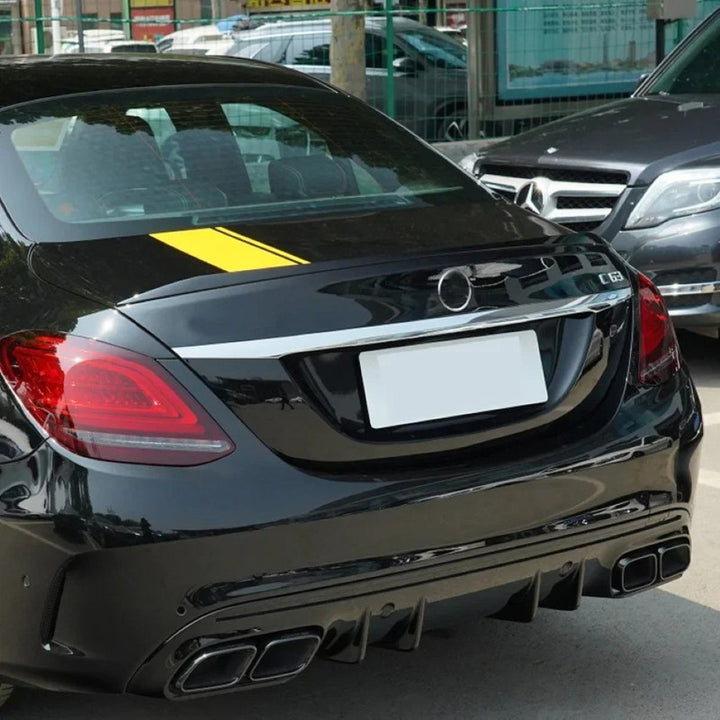 Car Craft Compatible With Mercedes C Class W205 2014-2019 Rear Trunk Wing Boot Lip Spoiler C63s Style Ar-benz-056 Gb Glossy Black CC-8584 - CAR CRAFT INDIA