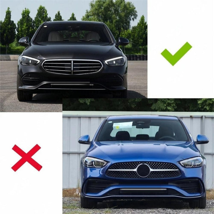 Car Craft Compatible With Mercedes Benz C Class W206 C206 2023 Upgraded Front Bumper Racing Mesh Show Grille With Camera Hole Diamond Silver