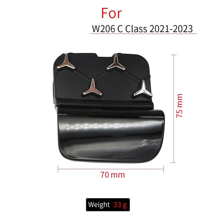 Car Craft Compatible With Mercedes Benz C Class W206 2021-2024 Amg Front Bumper Tow Hook Towing Tochan Trailer Cover 2068850402 Unpainted - CAR CRAFT INDIA