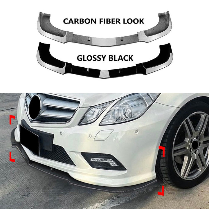 Car Craft Compatible With Mercedes Benz E Class Coupe W207 2009-2012 Amg Front Bumper Lip Splitter Diffuser Skirst Flag Canard Carbon Fiber Look Zst-861 Cf