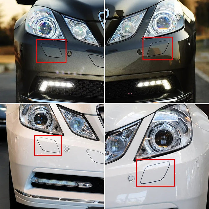Car Craft Compatible With Mercedes Benz E Class W207 Coupe 2 Door 2009-2013 Car Front Bumper Headlight Washer Spray Cover Cap 2078800105 Left Unpainted - CAR CRAFT INDIA