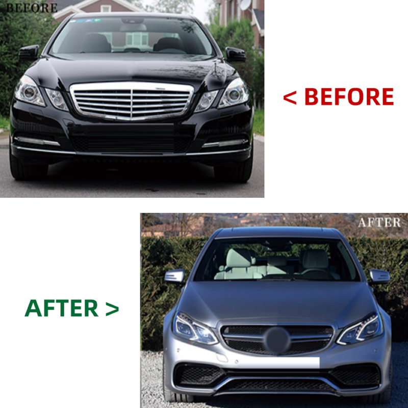 Car Craft Compatible With Mercedes Benz E Class W212 2009-2013 To W212 Lci 2014+ Amg63 Upgrade Facelift Conversion Bodykit Bumper Hood Headlight Taillight