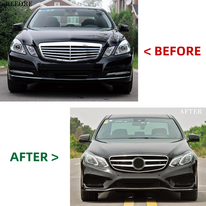 Car Craft Compatible With Mercedes Benz E Class W212 2009-2013 To W212 Lci 2014+ Sports Upgrade Facelift Conversion Bodykit Bumper Hood Headlight Taillight