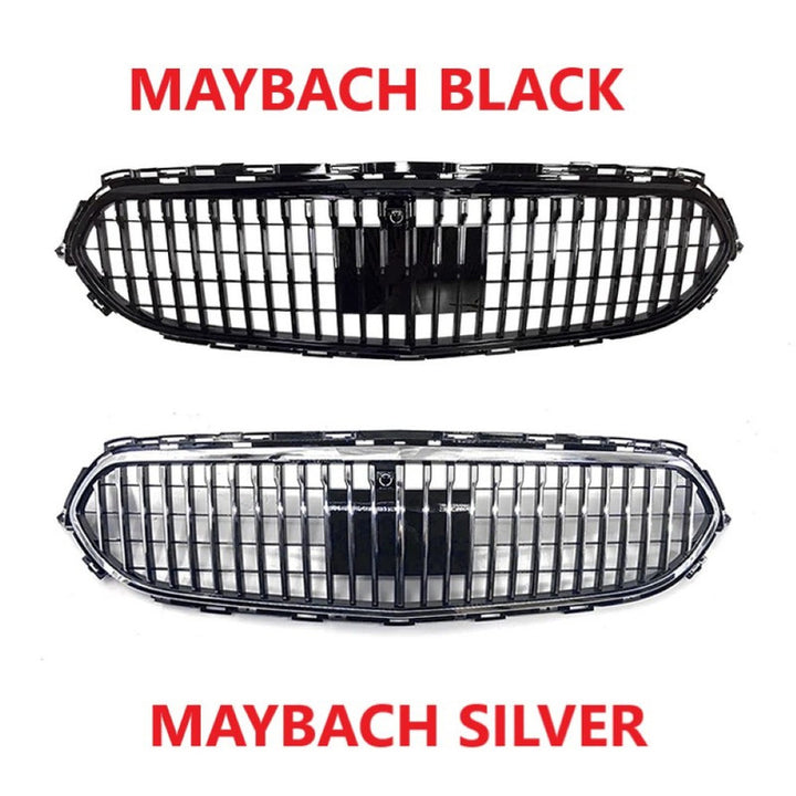 Car Craft Compatible With Mercedes Benz E Class W213 Lci 2020-2024 Car Front Racing Bumper Show Grille Maybach Style Black With Radar Sensor - CAR CRAFT INDIA
